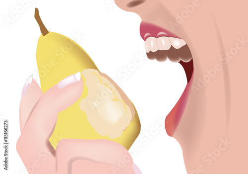 nutrimento morsicare la pera