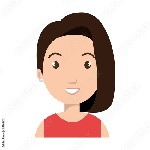 Young and beautiful woman cartoon, vector illustration graphic design.