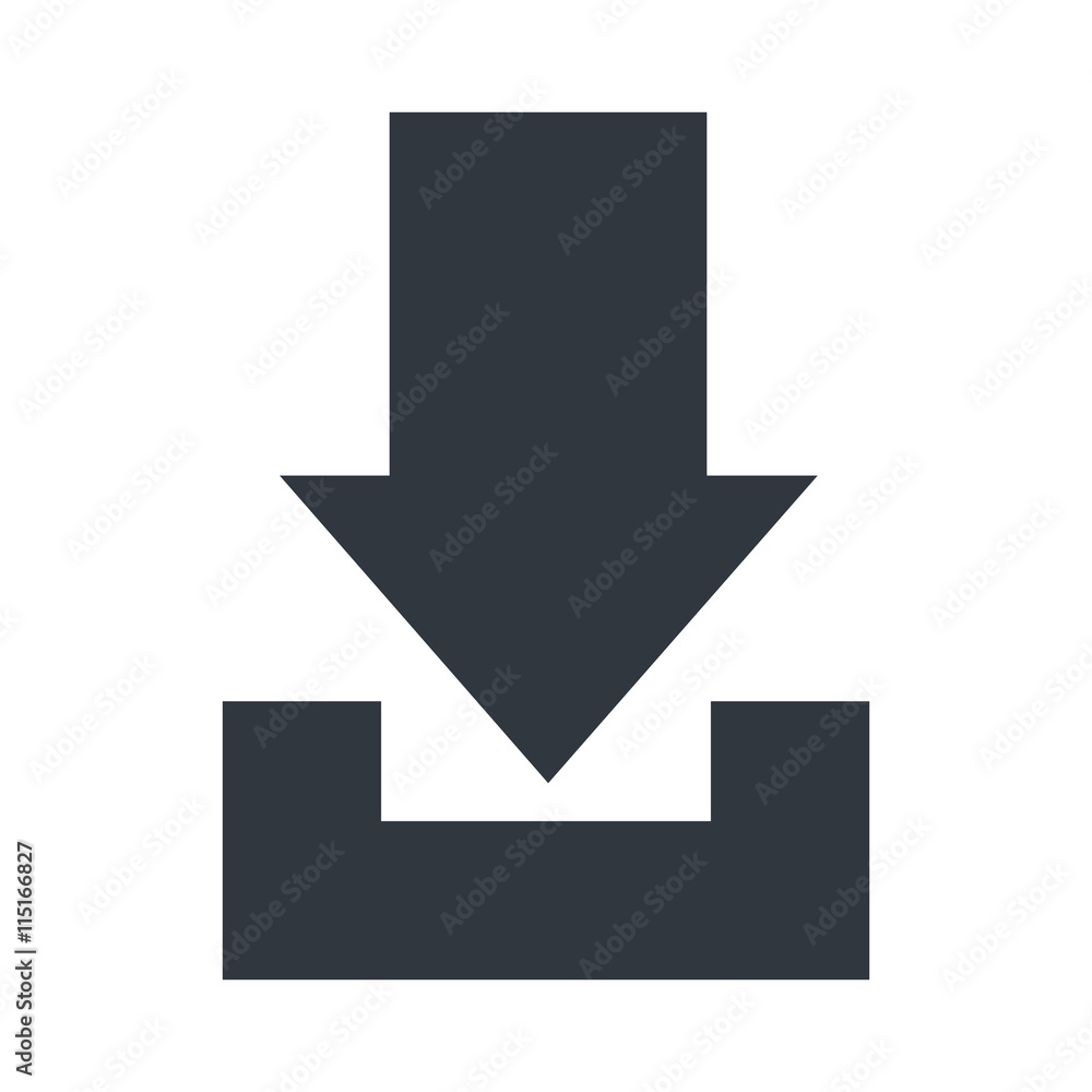 Download arrow icon in black and white, vector illustration. Download arrow icon in black and white, vector illustration.