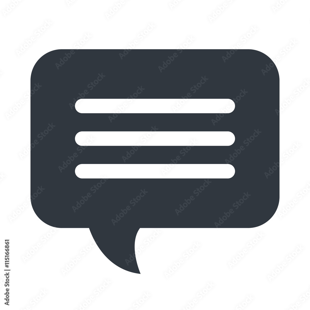 Bubble chat isolated icon in black and white colors, vector illustration. Bubble chat isolated icon in black and white colors, vector illustration.