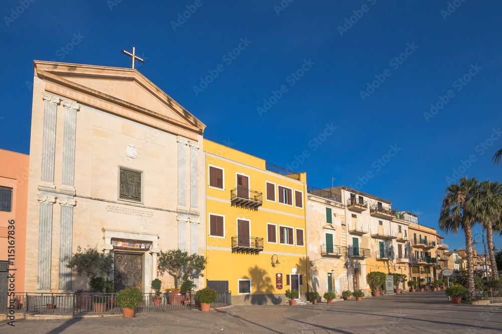 Sicilian Coastal Town Cityscape