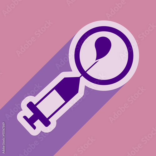 flat icon with long shadow artificial insemination