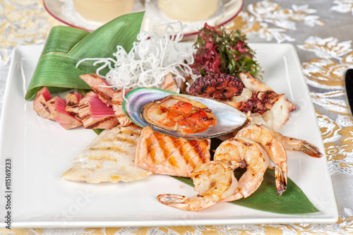 seafood mix dish