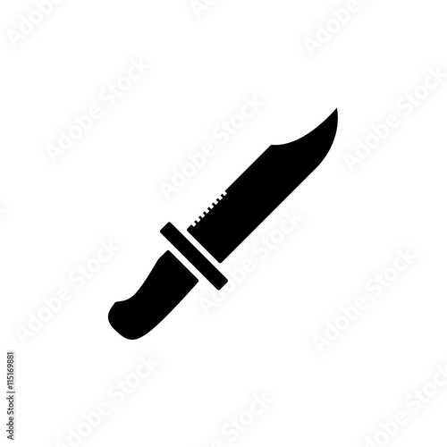 Knife icon. Edged weapon symbol. Vector illustration