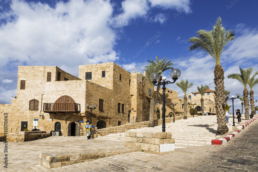 The old street Kikar Kedumim of Jaffa (Jaffa is a part of Tel Aviv), Israel