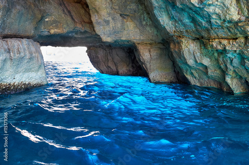 Fotografie Inside Blue Grotto  on south part of Malta island