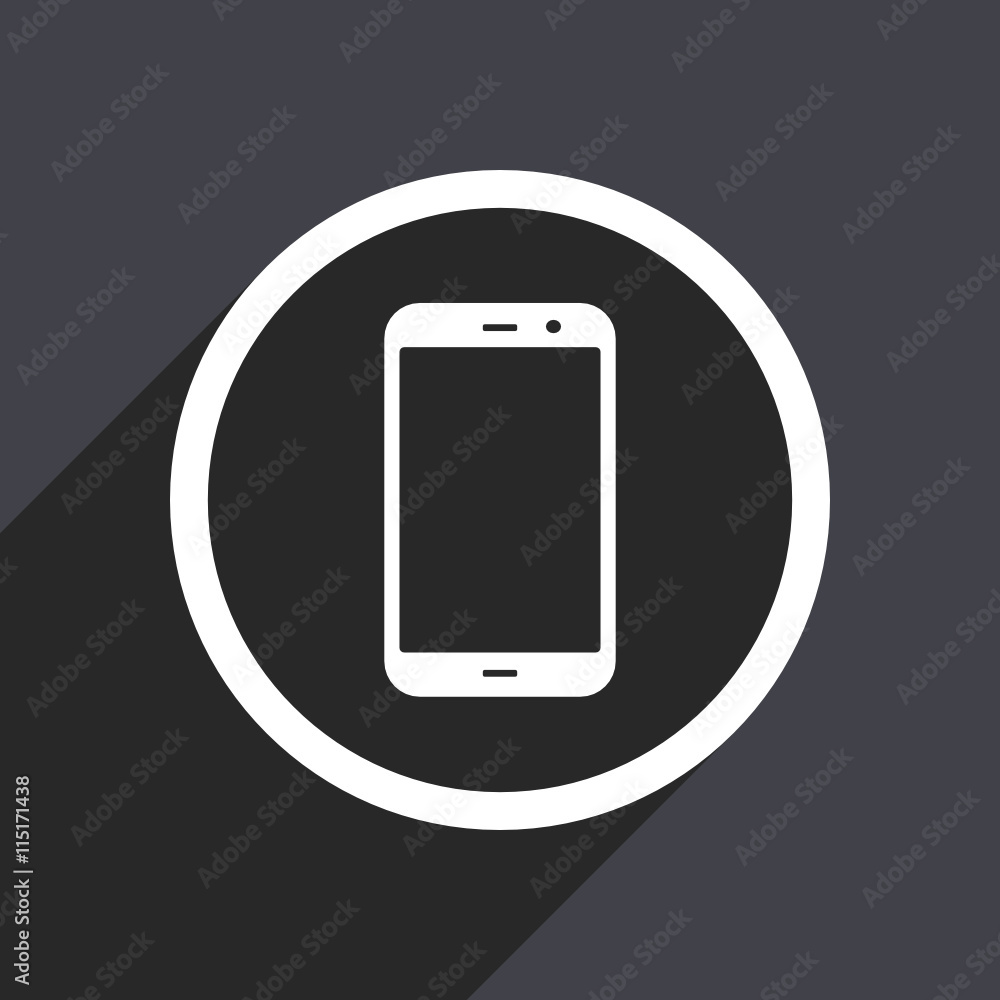 Flat design web smartphone vector icon Flat design web smartphone vector icon