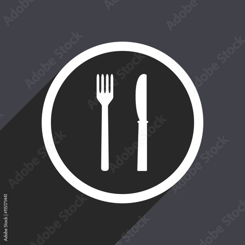 Flat design web food vector icon