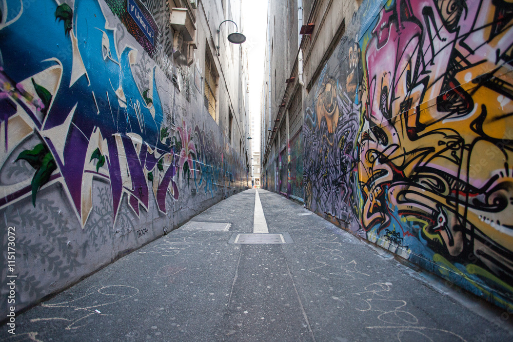 graffiti city in Melbourne