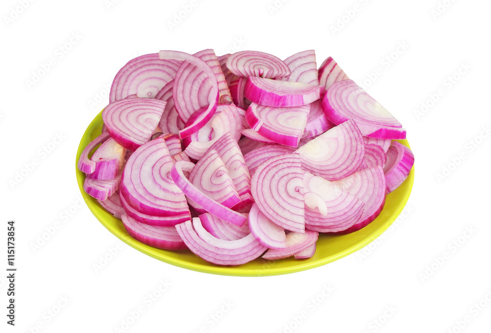 Slised red onion Slised red onion