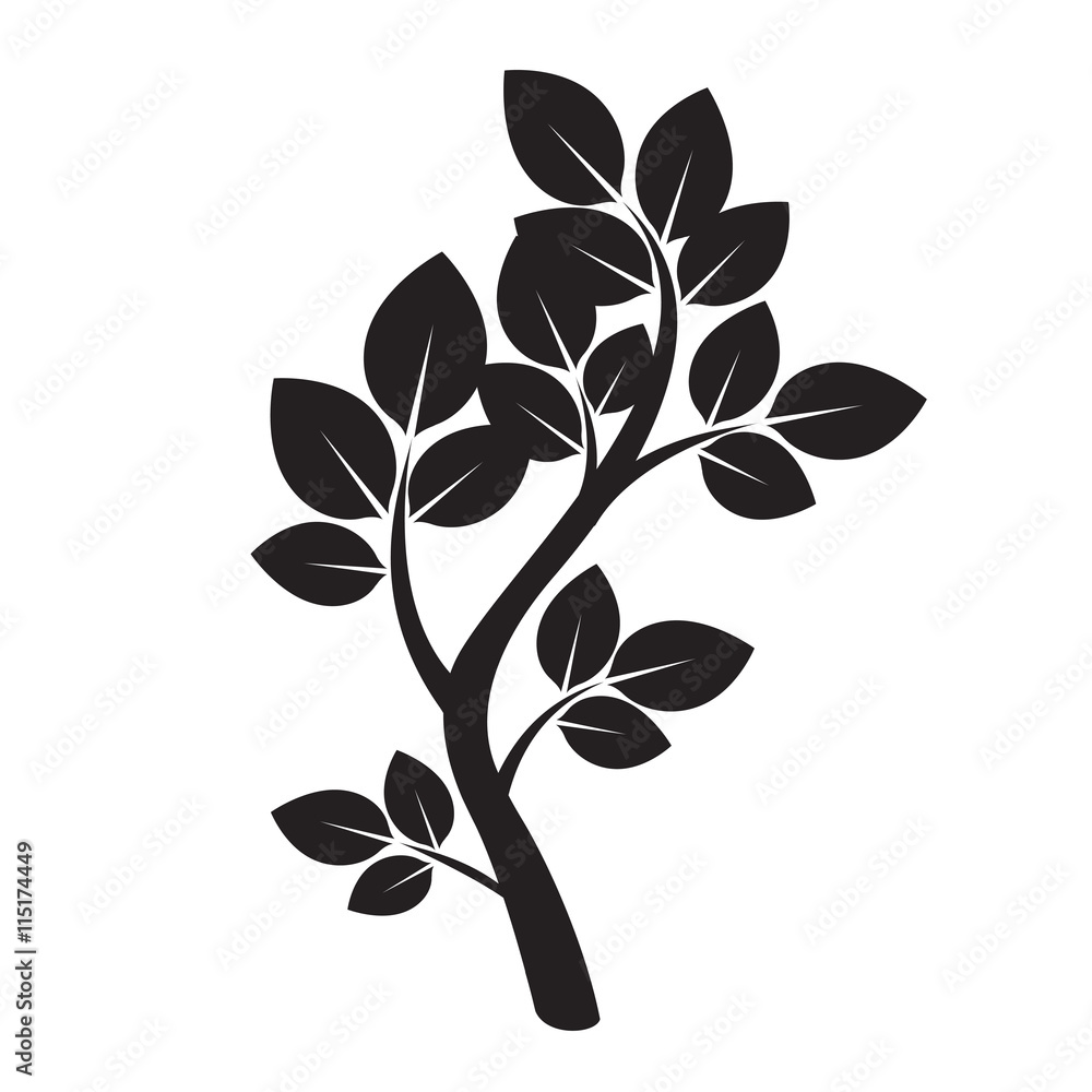 Shape of Black Tree. Vector Illustration. Shape of Black Tree. Vector Illustration.