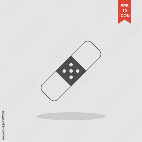 Plaster icon. Flat design style.