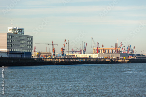 Cranes in the sea port in Portugalete, Nothern Spain