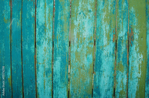 wooden planks, wood background, green © annavolotkovska