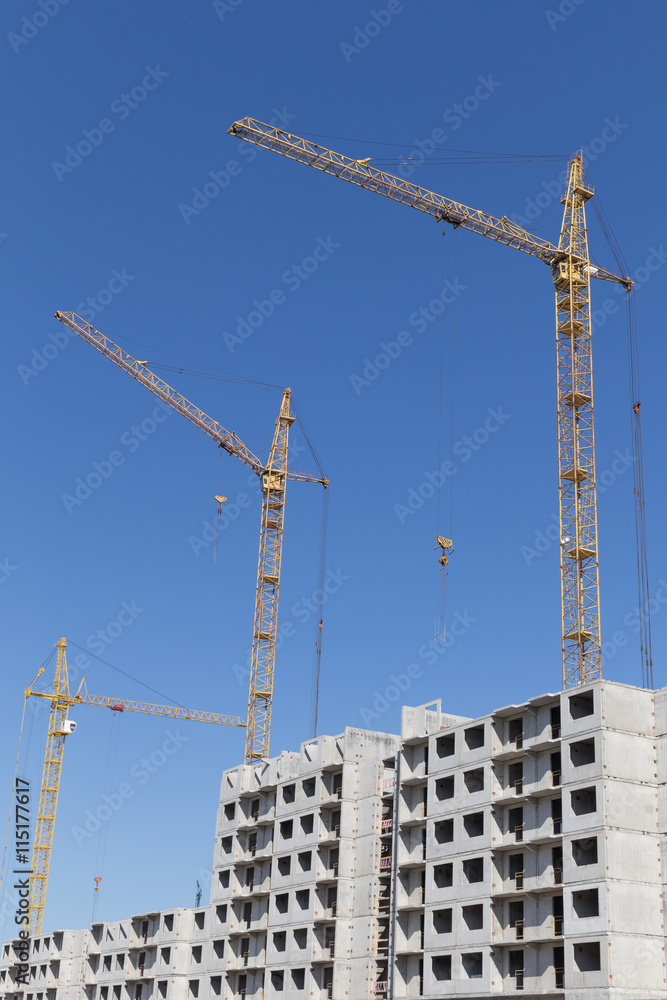New construction building tenement apartment house New construction building tenement apartment house