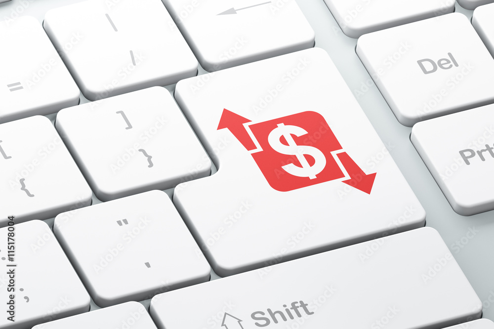 Business concept: Finance on computer keyboard background Business concept: Finance on computer keyboard background