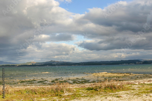 Arousa estuary on the storm