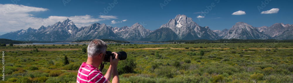 Photographer in Grand Teton National Park, Wyoming Photographer in Grand Teton National Park, Wyoming