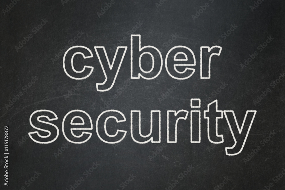Privacy concept: Cyber Security on chalkboard background Privacy concept: Cyber Security on chalkboard background