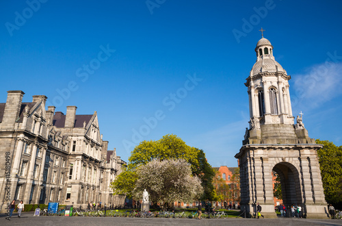 The campanile in Trinity College, Dublin, Ireland 