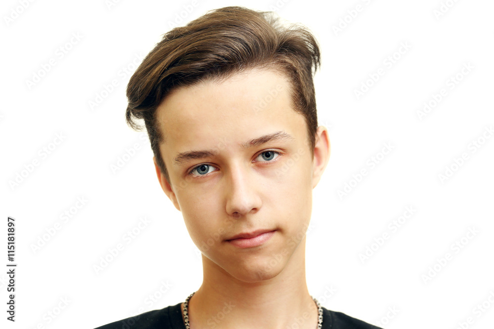 Portrait of young man, isolated on white Portrait of young man, isolated on white