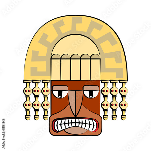 Props: mask of the ancient Aztec headdress