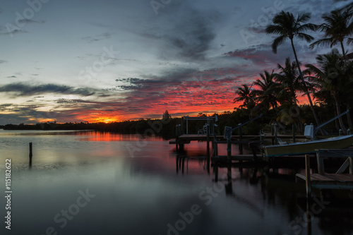 Colorfull sunset on Pine Island, Florida © murmakova