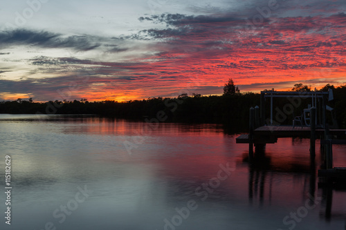 Colorfull sunset on Pine Island  Florida