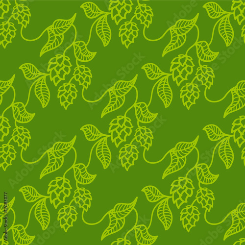 Hop beer seamless pattern background