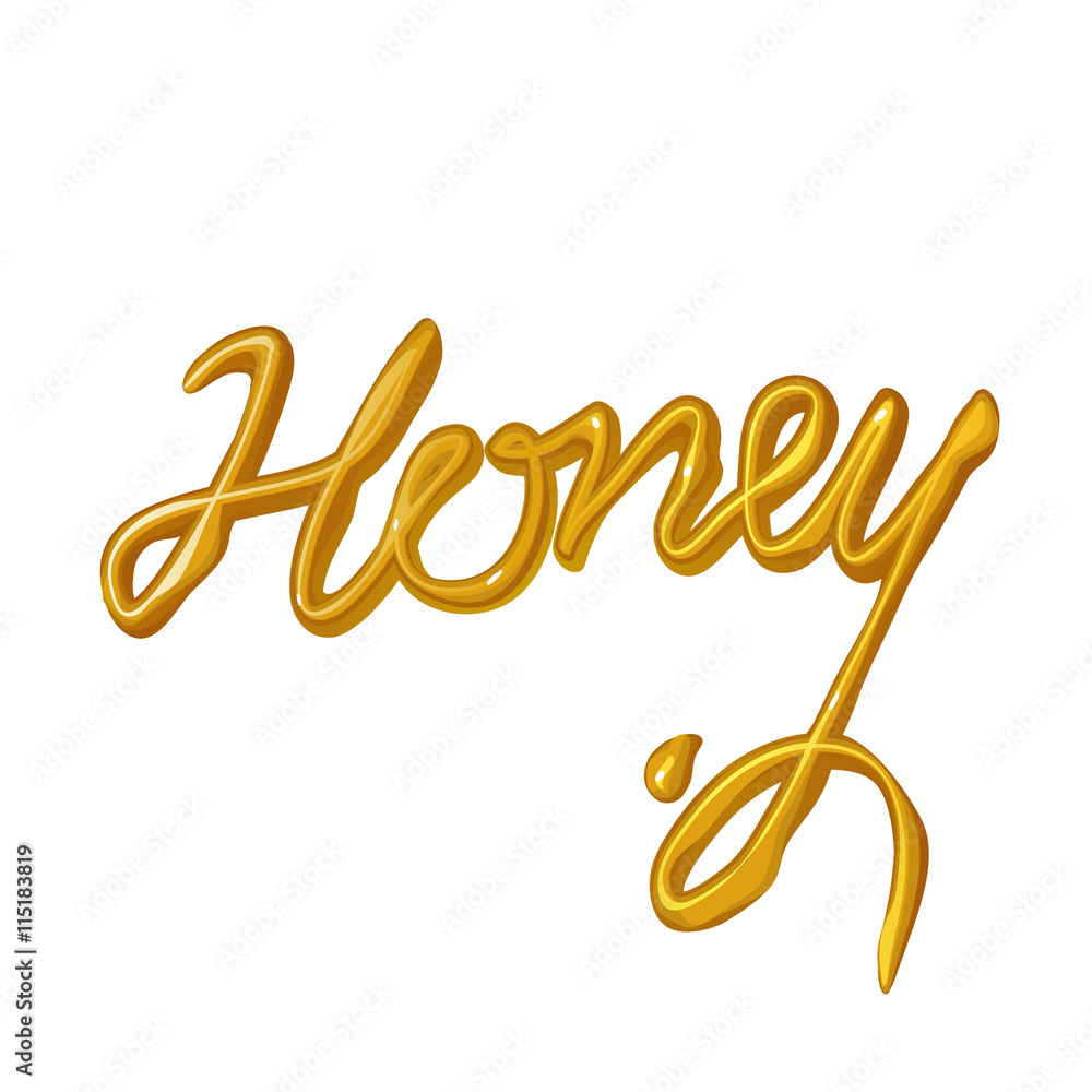Fototapeta premium 'Honey' label. Vector design, isolated background.
