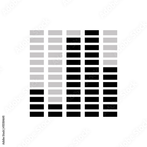 Spund waves in black and white isolated icon, vector illustration. photo