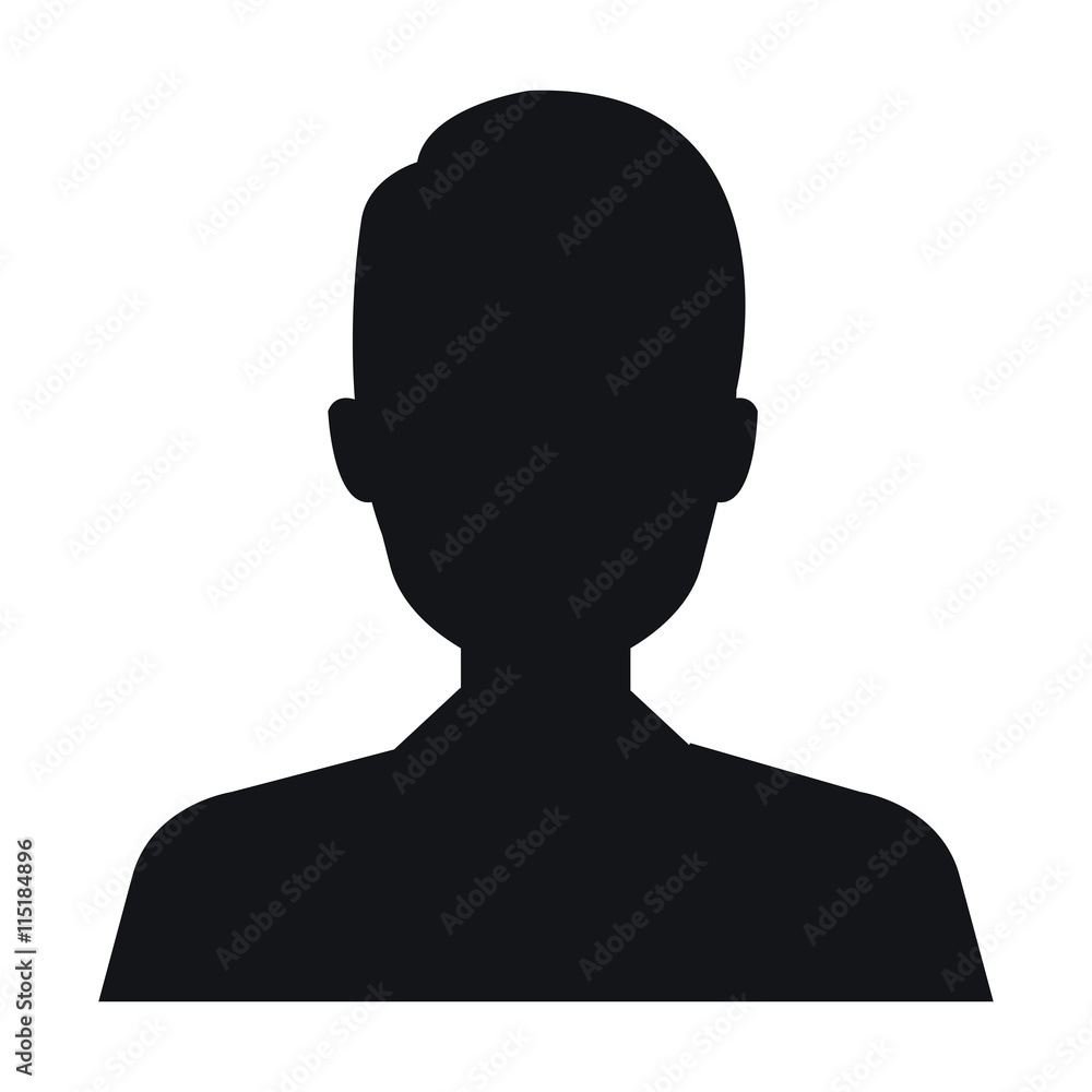 Human profile silhouette isolated icon, vector illustration design.