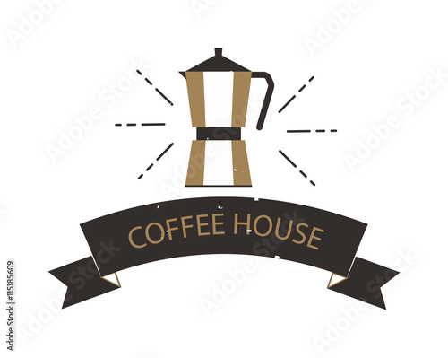 Coffee logo shop sign cafe symbol espresso design morning drink modern badge vector. Coffee logo cafe symbol and morning coffee logo. Coffee mug logo label espresso vintage elements.