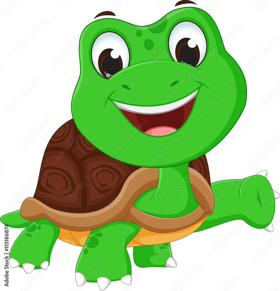 happy turtle clipart
