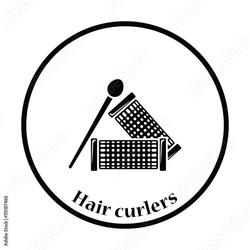 Hair curlers icon
