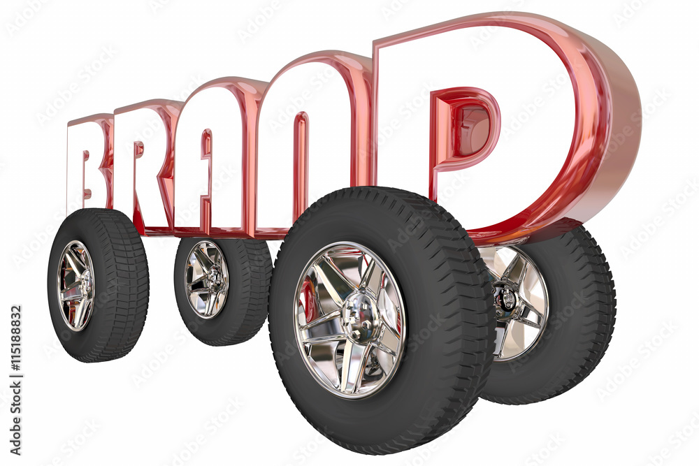 Brand Leader Auto Car Model Word Wheels 3d Illustration Brand Leader Auto Car Model Word Wheels 3d Illustration