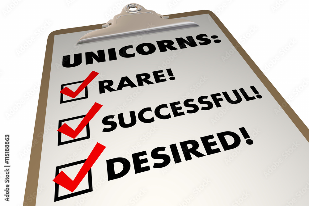 Unicorns New Business Success CEOs Leaders Startups 3d Illustrat Unicorns New Business Success CEOs Leaders Startups 3d Illustrat