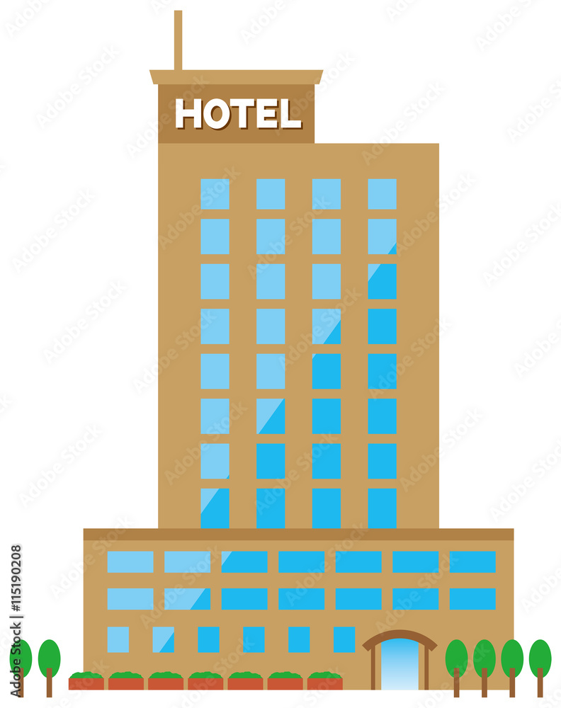 ホテル 宿泊施設 のイメージイラスト Stock Vector Adobe Stock