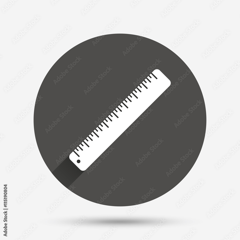 Ruler sign icon. School tool symbol. Ruler sign icon. School tool symbol.