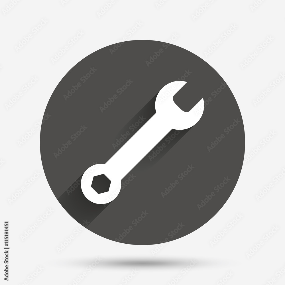 Wrench key sign icon. Service tool symbol. Wrench key sign icon. Service tool symbol.