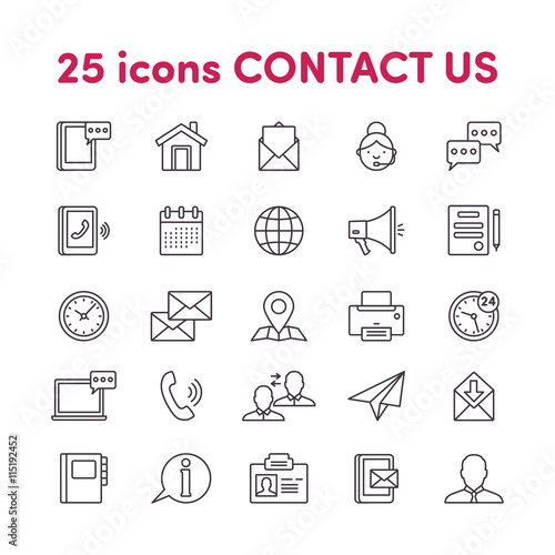 Icons contact us