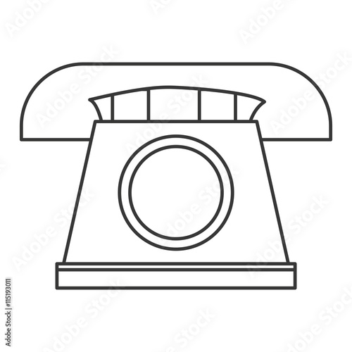 classic rotary telephone icon