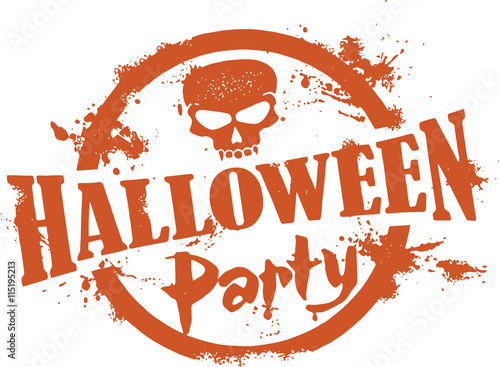 Halloween Party Grunge Stamp