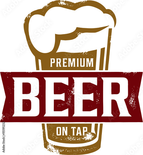 Premium Beer on Tap Sign