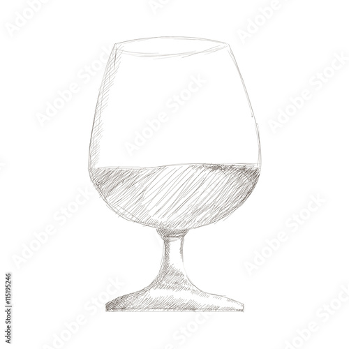 glass of wine or brandy icon