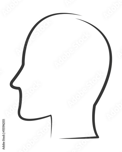 head profile outline icon
