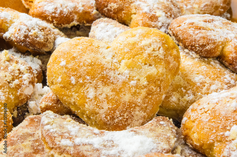 homemade cookies in powdered sugar homemade cookies in powdered sugar