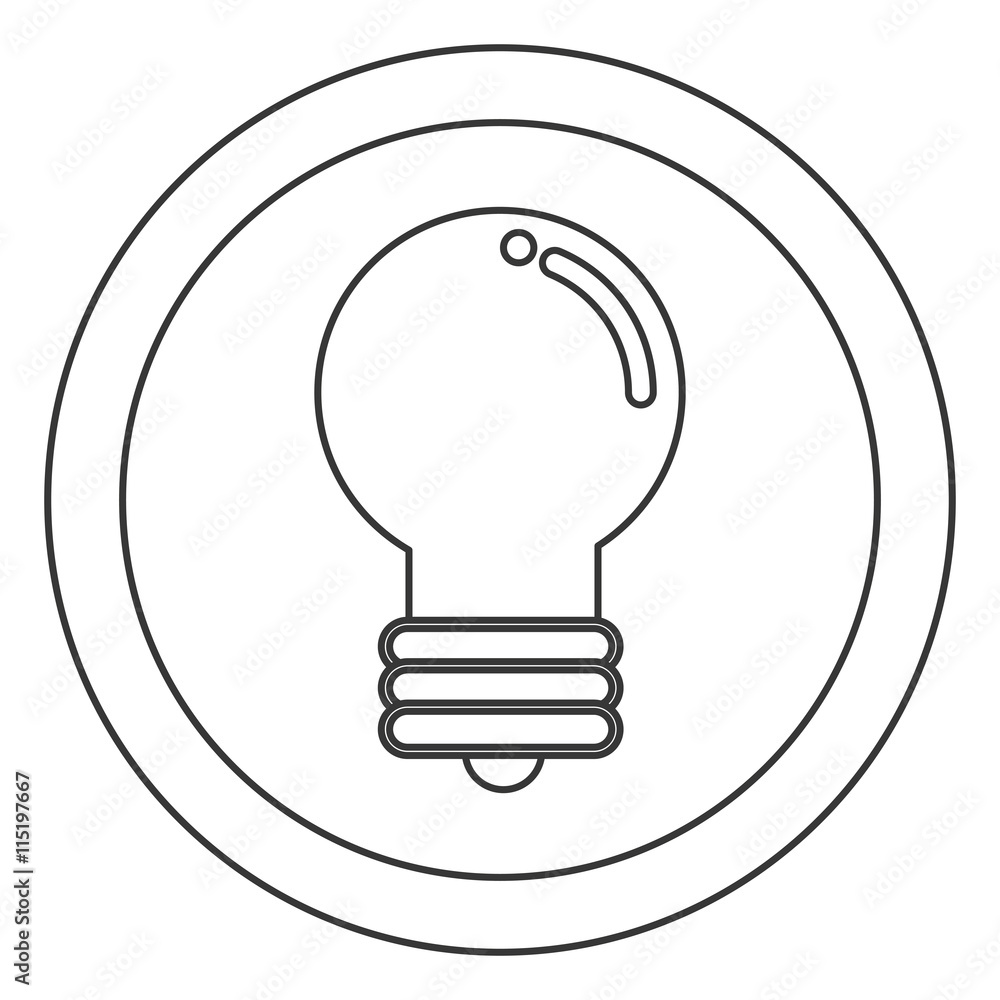 colored lightbulb inside circle icon colored lightbulb inside circle icon