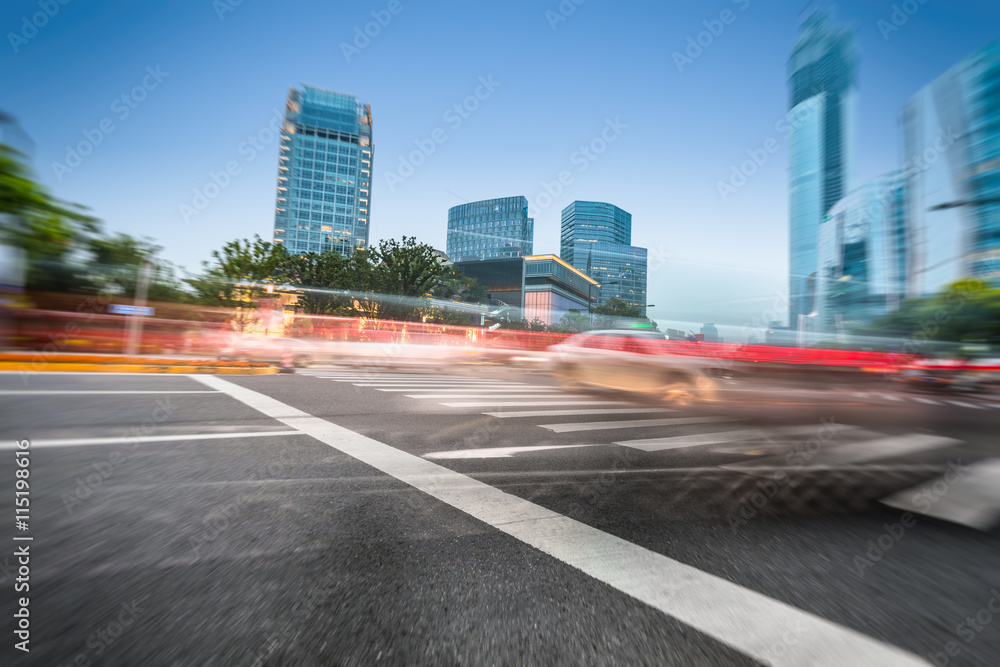 Fototapeta premium motion blurred urban traffic