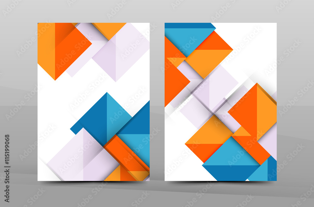 Square and triangle design annual report template Square and triangle design annual report template